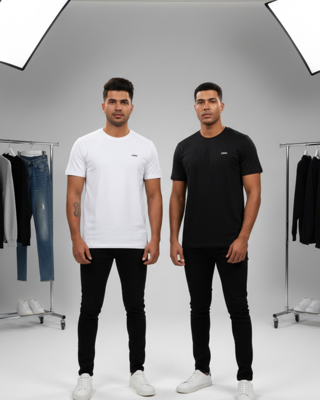 Essential 2 Pack Tee - Black & White