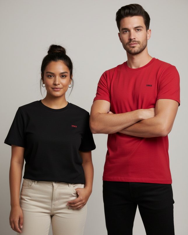Essential 2 Pack Tee - Black & Red