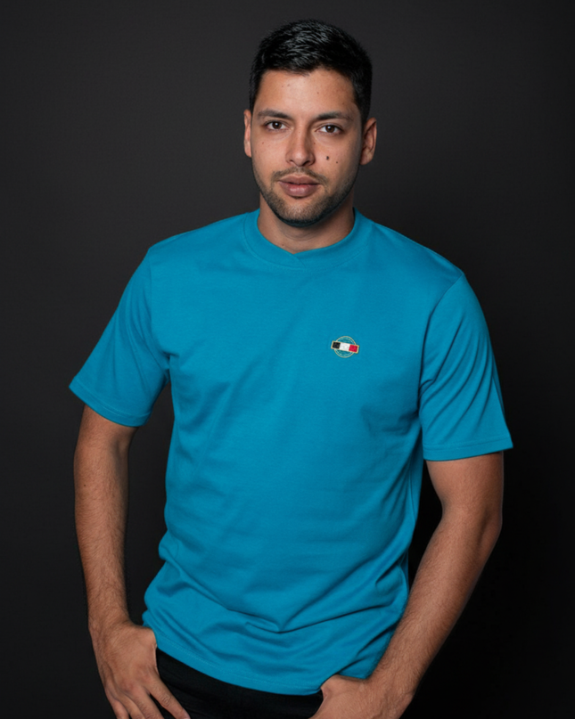 Cross Over Collar T Short Sleeve - Teal