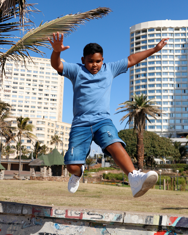 Classic Kids Pocket T Short Sleeve - Airforce