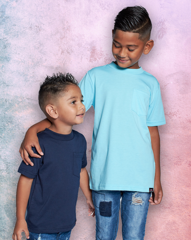 Classic Kids Pocket T Short Sleeve - Aqua