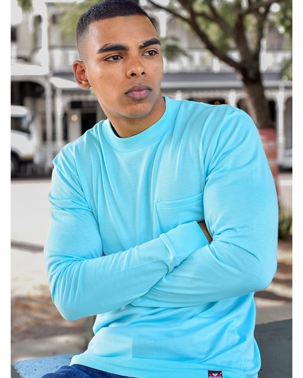 Classic Pocket T Long Sleeve - Aqua