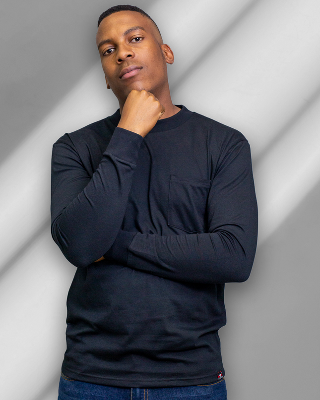 Classic Pocket T Long Sleeve - Black