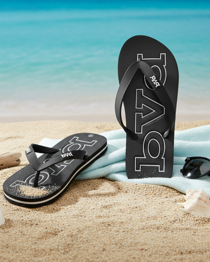 Embossed Flip Flop - Black
