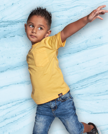 Classic Kids Pocket T Short Sleeve - Butter