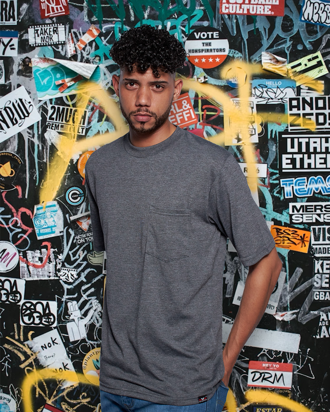 Classic Pocket T Short Sleeve - Charcoal Melange