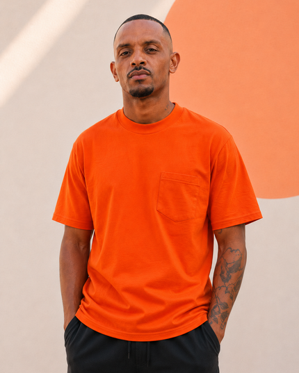 Classic Pocket T Short Sleeve - Fire Orange