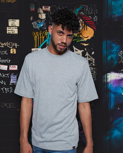 Classic Pocket T Short Sleeve - Grey Melange
