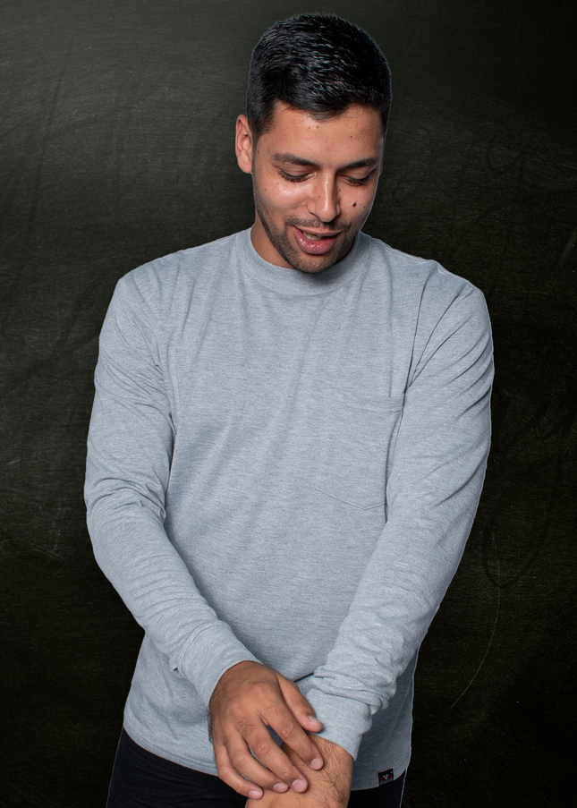 Classic Pocket T Long Sleeve - Grey Melange