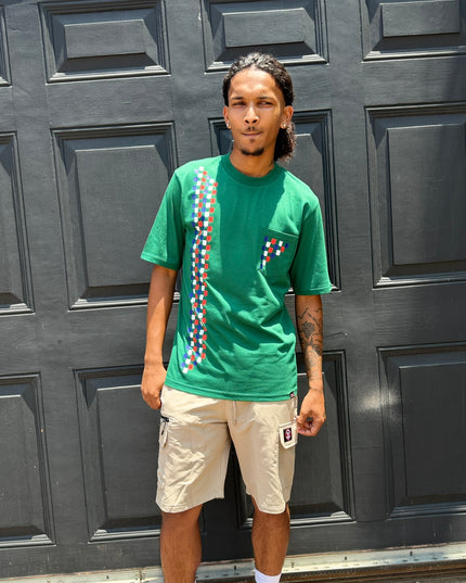 Designer Print Pocket T Short Sleeve - Forest