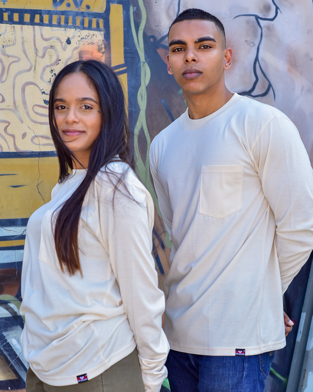 Classic Pocket T Long Sleeve - Ivory