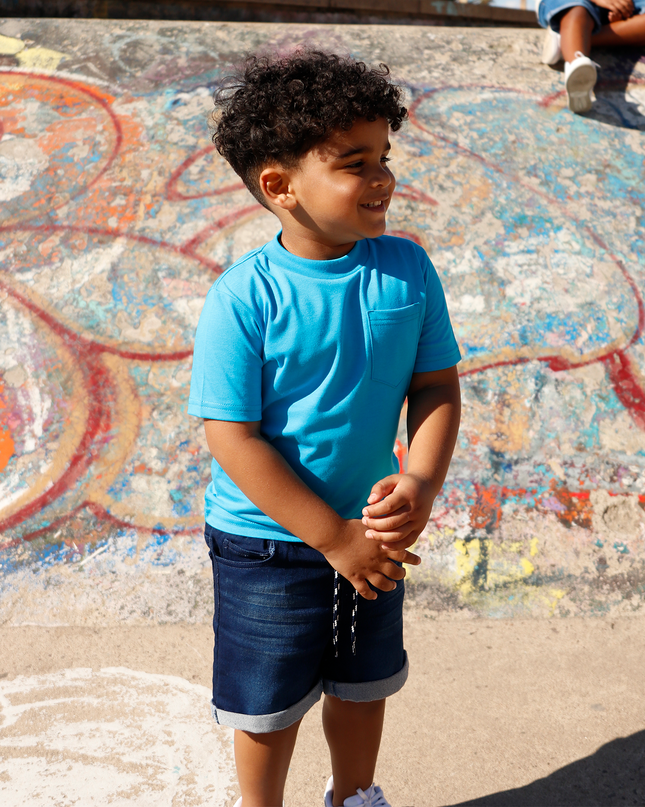 Classic Kids Pocket T Short Sleeve - Lagoon