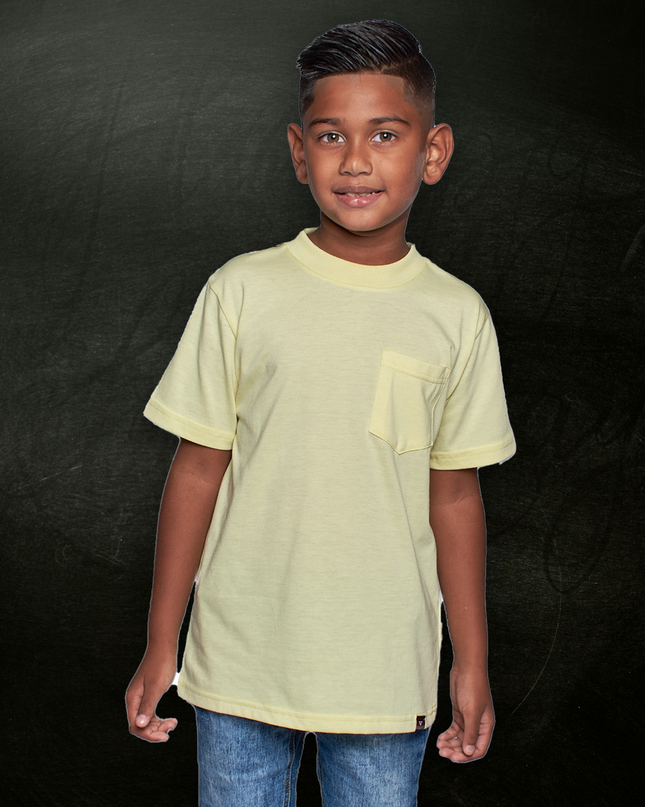Classic Kids Pocket T Short Sleeve - Lemon