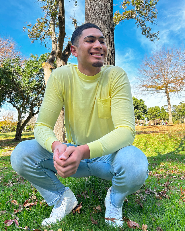 Classic Pocket T Long Sleeve - Lemon