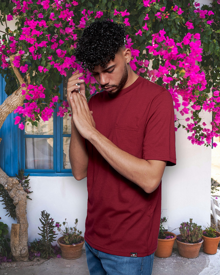 Classic Pocket T Short Sleeve - Maroon