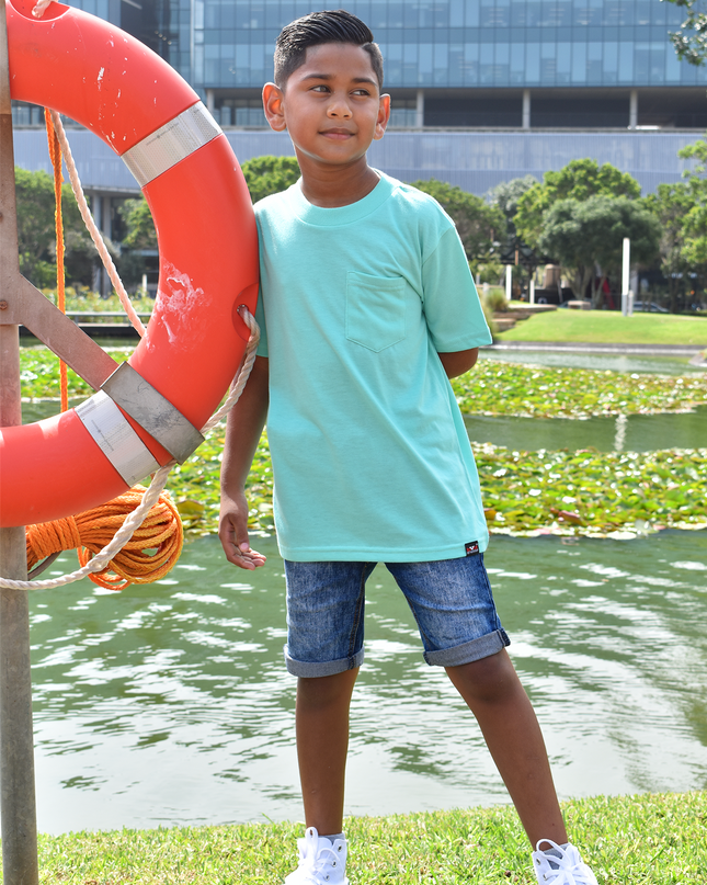 Classic Kids Pocket T Short Sleeve - Mint