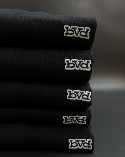 Pique Golfer Short Sleeve - Black