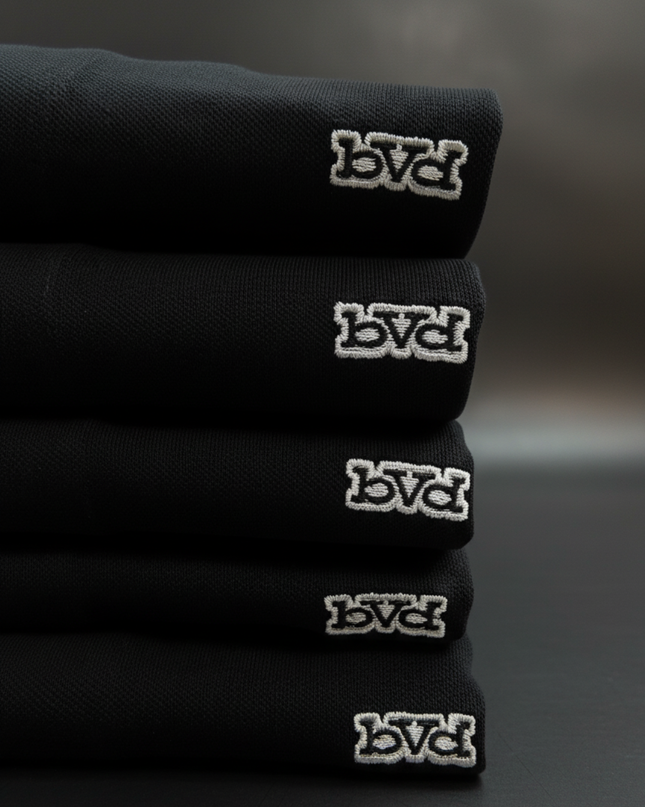 Pique Golfer Short Sleeve - Black