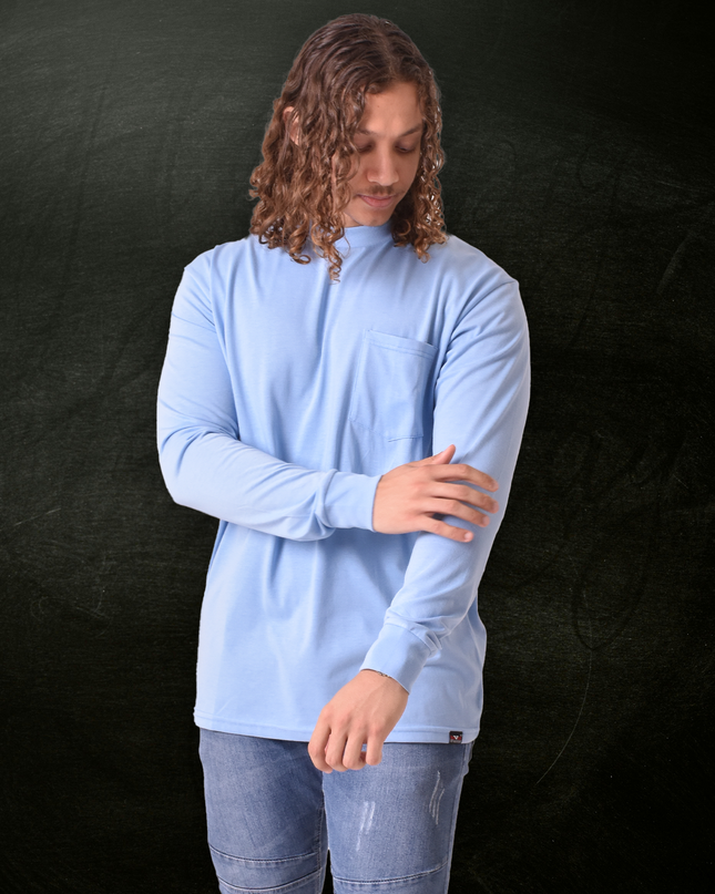 Classic Pocket T Long Sleeve - Powder