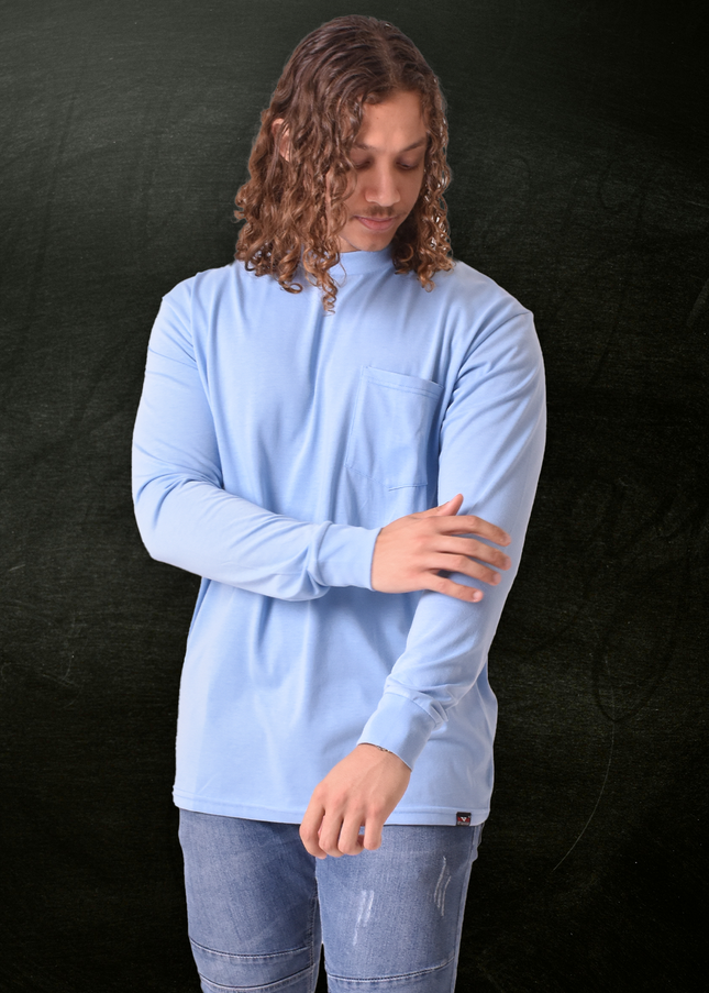 Classic Pocket T Long Sleeve - Powder