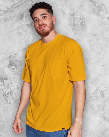 Classic Pocket T Short Sleeve - Saffron