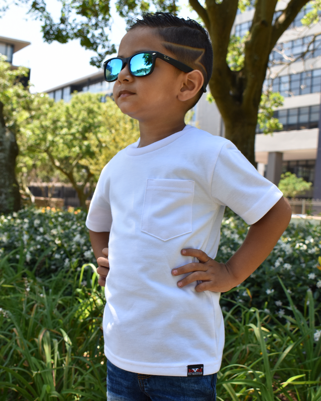 Classic Kids Pocket T Short Sleeve - White