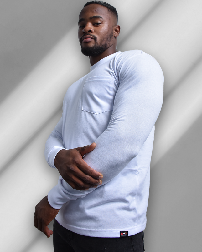 Classic Pocket T Long Sleeve - White
