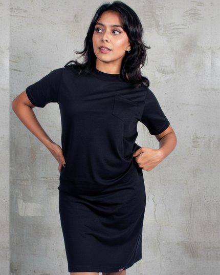 Classic Pocket T Dress - Black