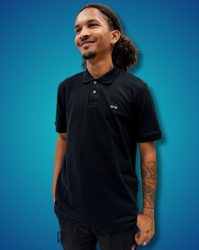 Pique Golfer Short Sleeve - Black