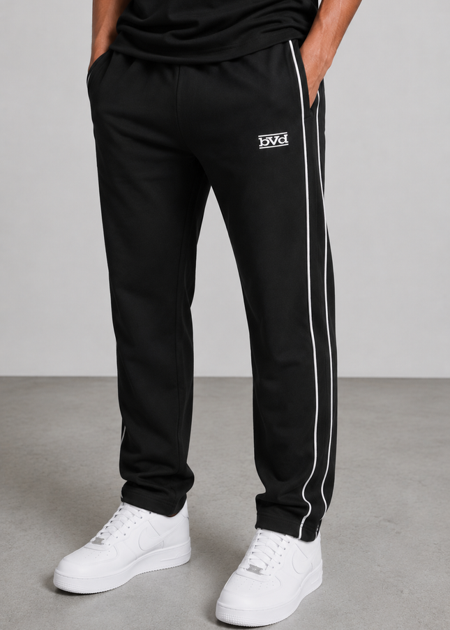 Signature Piping Pant - Black White