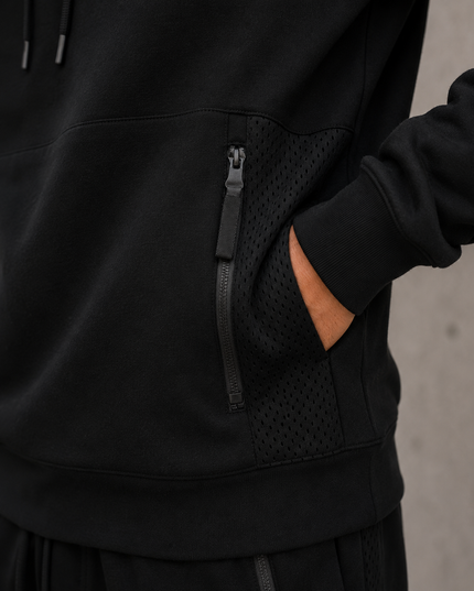Tech Inspired Scuba Hoodie - Black