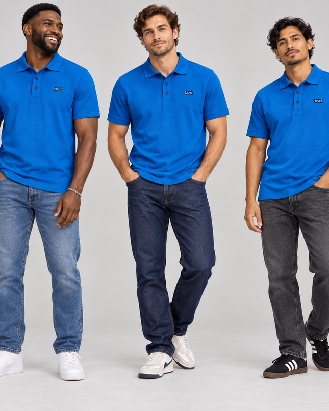 Classic Pique Golfer - Blue