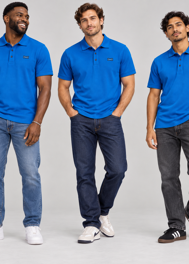 Classic Pique Golfer - Blue