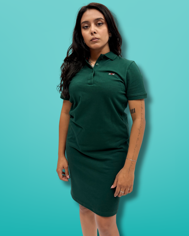 Ladies Pique Golfer Dress - Bottle