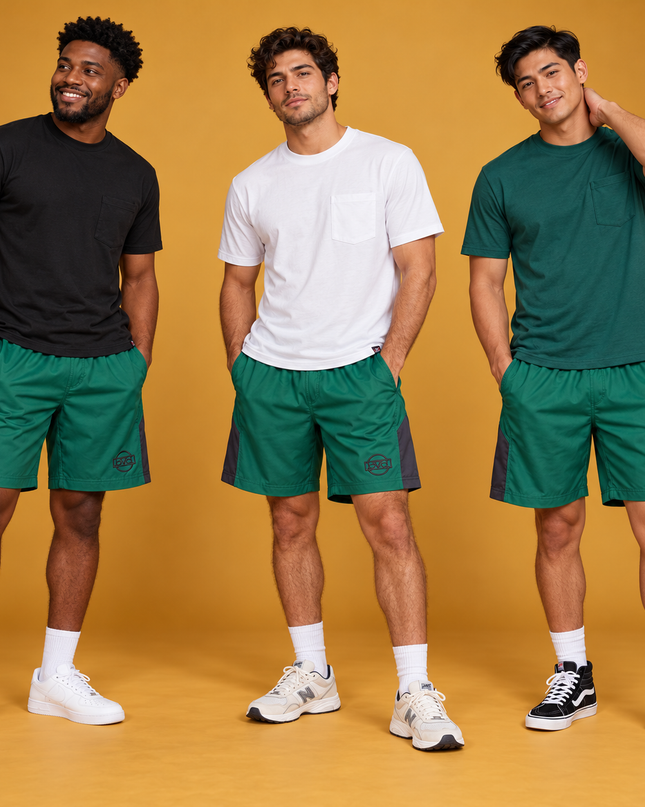 Comfort Active Shorts - Green/Ink
