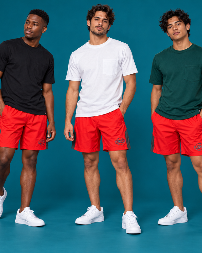 Comfort Active Shorts - Red/Grey