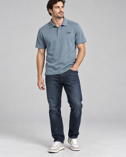 Classic Pique Golfer - Denim