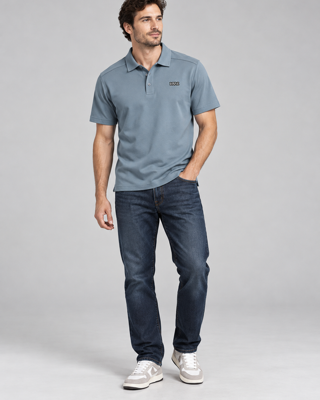 Classic Pique Golfer - Denim