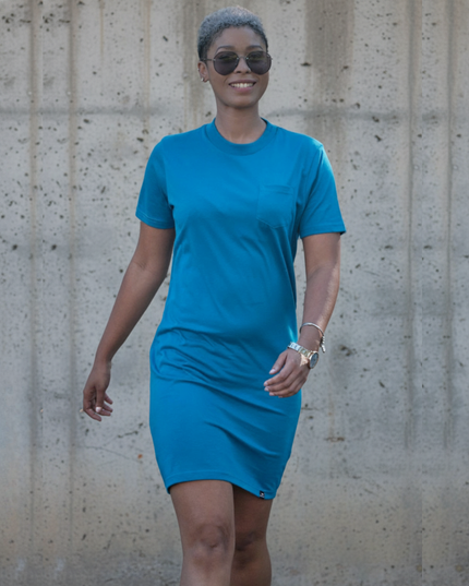 Classic Pocket T Dress - Petrol