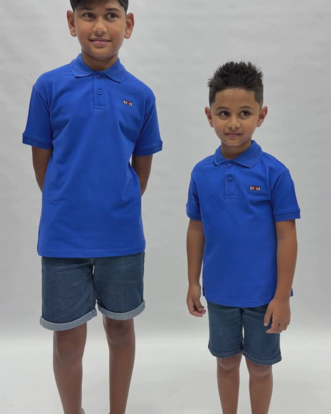 Kids Pique Golfer Short Sleeve - Cosmic