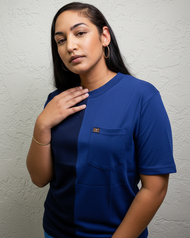 2 Tone Pocket T Short Sleeve - Royal/Navy