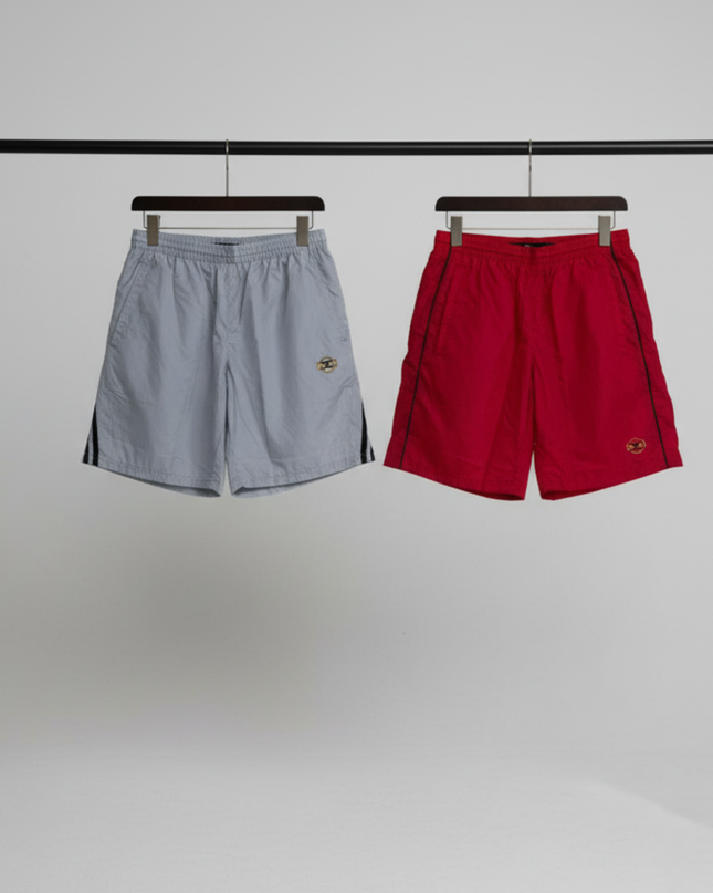 2 Pack Shorts - Lt Grey/Red