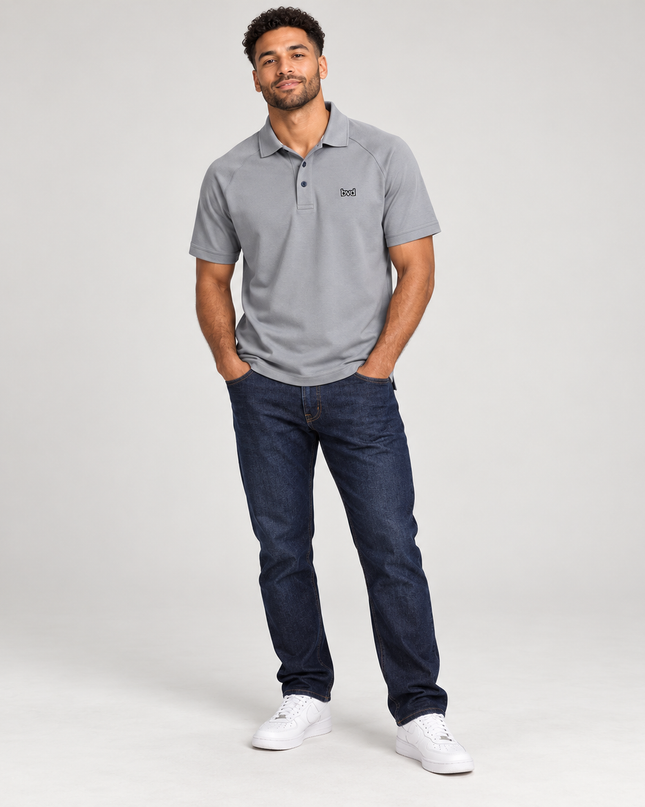 Classic Pique Golfer - Steel Grey