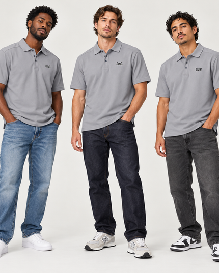 Classic Pique Golfer - Steel Grey