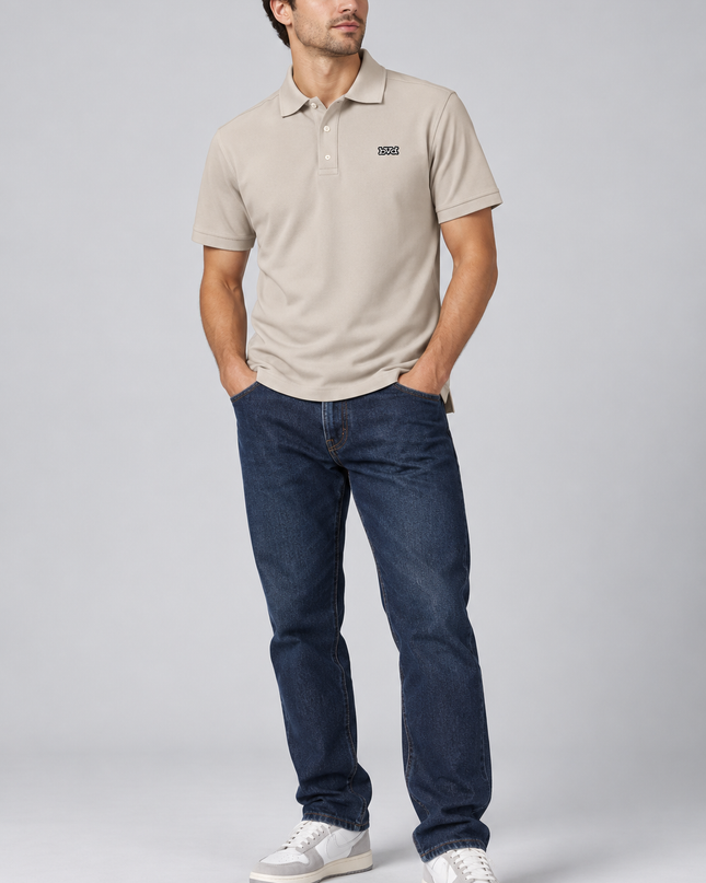 Classic Pique Golfer - Stone