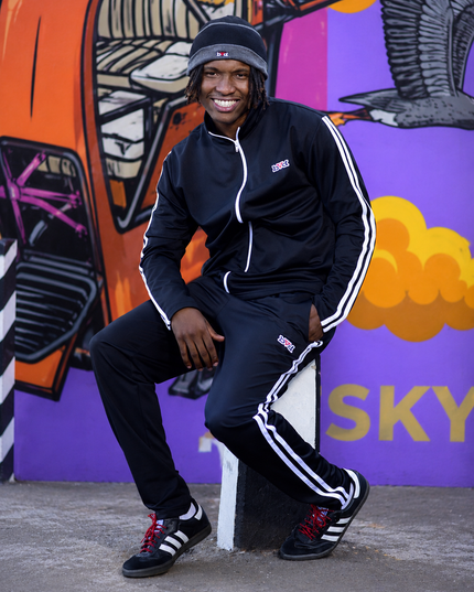 Signature Double Stripe Tracksuit - Black/White