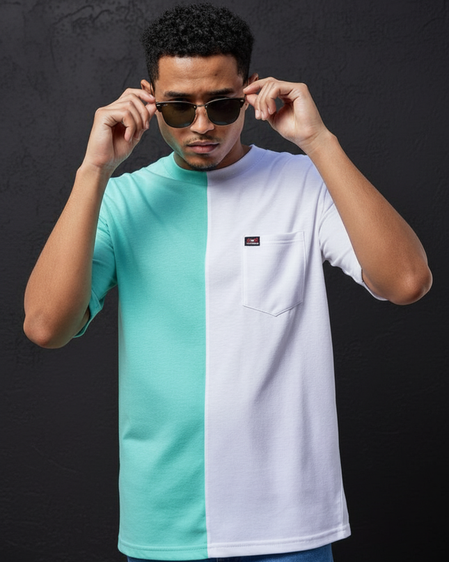 2 Tone Pocket T Short Sleeve - White/Mint