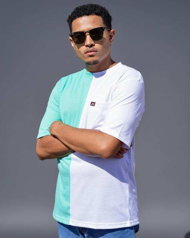 2 Tone Pocket T Short Sleeve - White/Mint